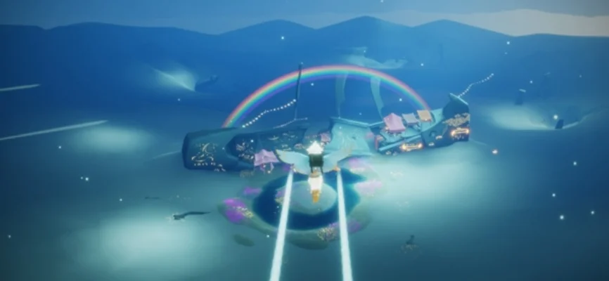 暮土彩虹下的蜡烛在哪-暮土彩虹自然奇观