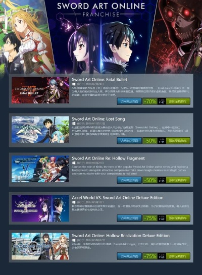 刀剑神域steam哪个好玩-刀剑神域选哪个版