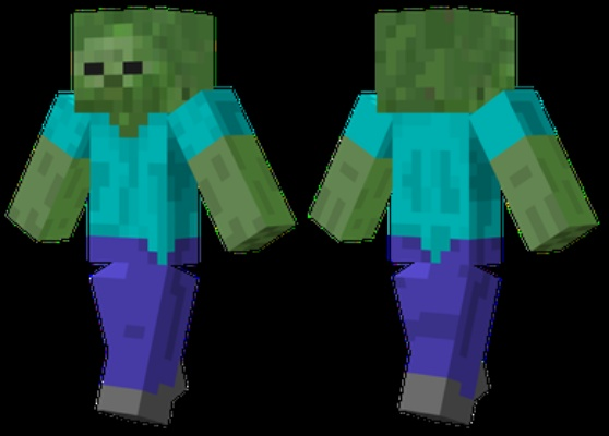 我的世界僵尸皮肤展开图-我的世界僵尸皮肤设计指南