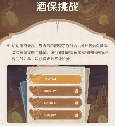 原神酒保活动配方大全 从入门到精通