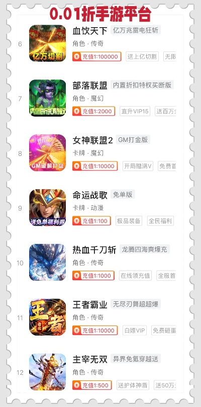 折扣手游排行榜前十名游戏-折扣手游排行前十