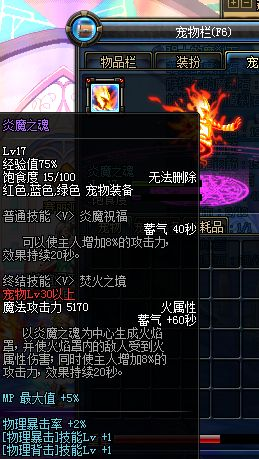 dnf炎魔之魂宠物什么样