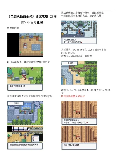 口袋妖怪白金光攻略秘籍-白金秘籍新手进阶