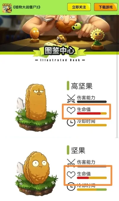 植物大战僵尸2植物图鉴之原始坚果-原始坚果 防御力强