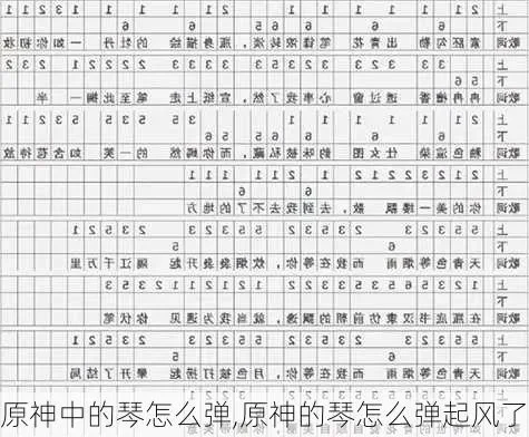 原神天空之琴怎么弹奏风物之诗琴天空之城怎么弹