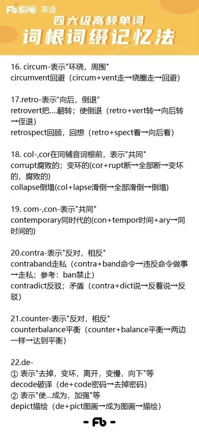 词根词缀记忆字典-词根词缀高效记单词