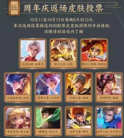 王者荣耀一周年限定皮肤-周年限定皮肤赏析