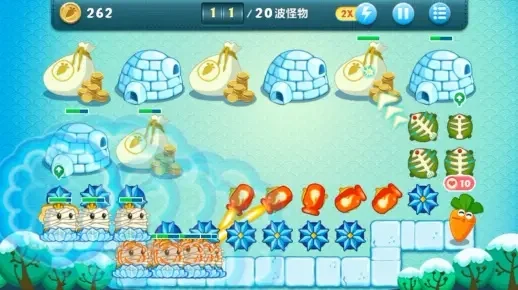 保卫萝卜冬季5-冰雪塔防策略佳