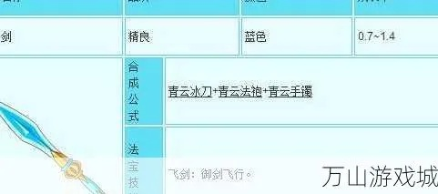 造梦西游3青云剑合成方法