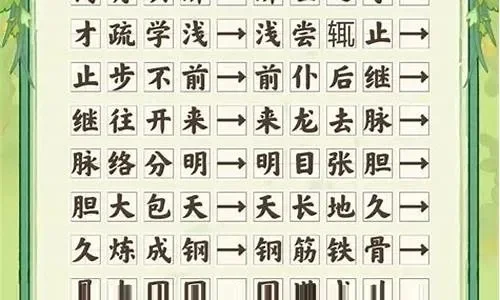 成语接龙大闯关第47关答案-成语接龙第47关答案
