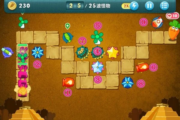 保卫萝卜挑战15关攻略图解-保卫萝卜15关攻略图解